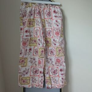 Joie Pink and Yellow Floral Pants